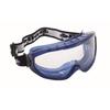 Safety goggles blue PVC frame ventilated Clr Pc A/S & A/F